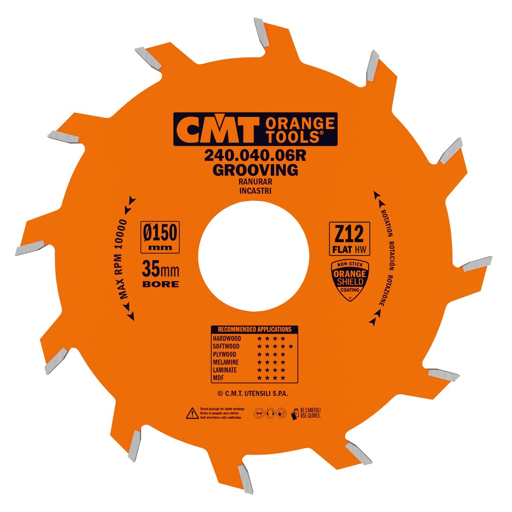 Cmt Orange Tools Orange Grooving Saw Blade D=150X4x35 Z=12 Flat