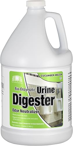 Nilodor BEON Limpiador enzimático de orina con neutralizador de olores para mascotas, alfombras y baño, 1 galón, melón de pepino