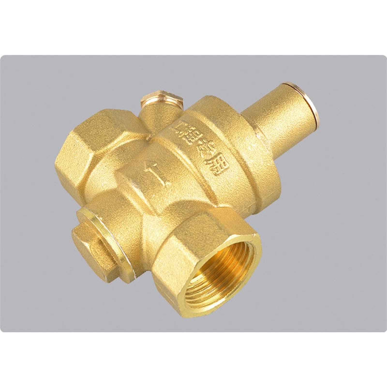 DN15 1/2 Quot; Brass Water Pressure Reducing Regulator Valve Adjustable Relief Valves With Gauge Meter 1Pcs(With Gauge)