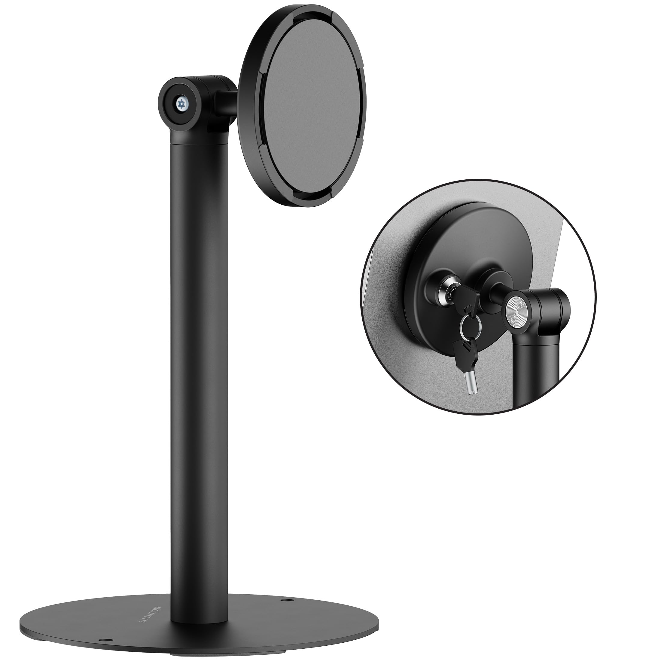 Mount-It! Anti-Theft Tablet Stand, Universal 7–15" Countertop POS Kiosk with Lock, 360° Rotation & 230° Tilt, Secure Retail iPad Stand for Check-in, Business & Commercial Use