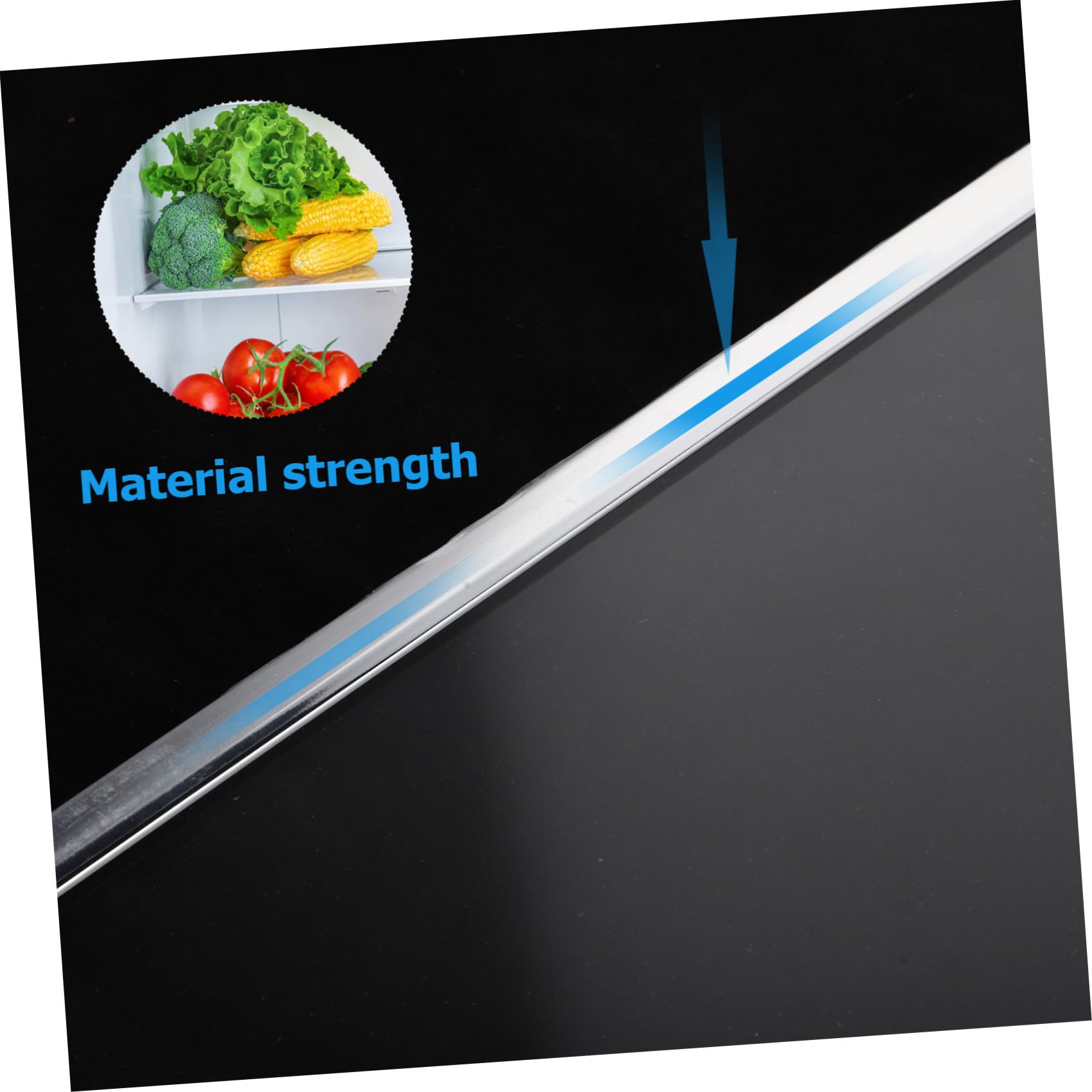 Mensola in Vetro Temperato per Frigorifero Elevata Capacità di Carico e Visibilità Chiara, per Cucina e Congelatore