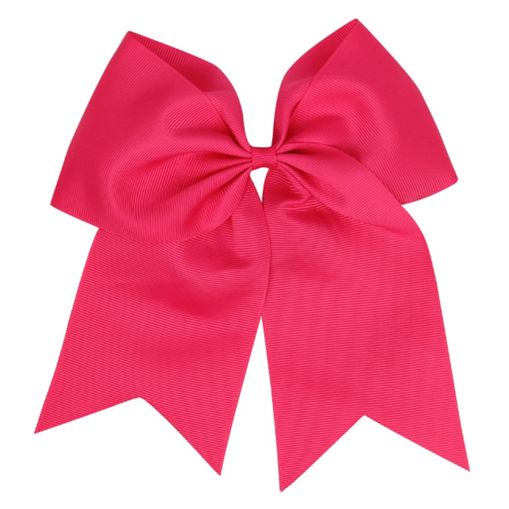 JIHUOO Pompon Cheerleader Grande Fiocco Capelli Rosa Acceso