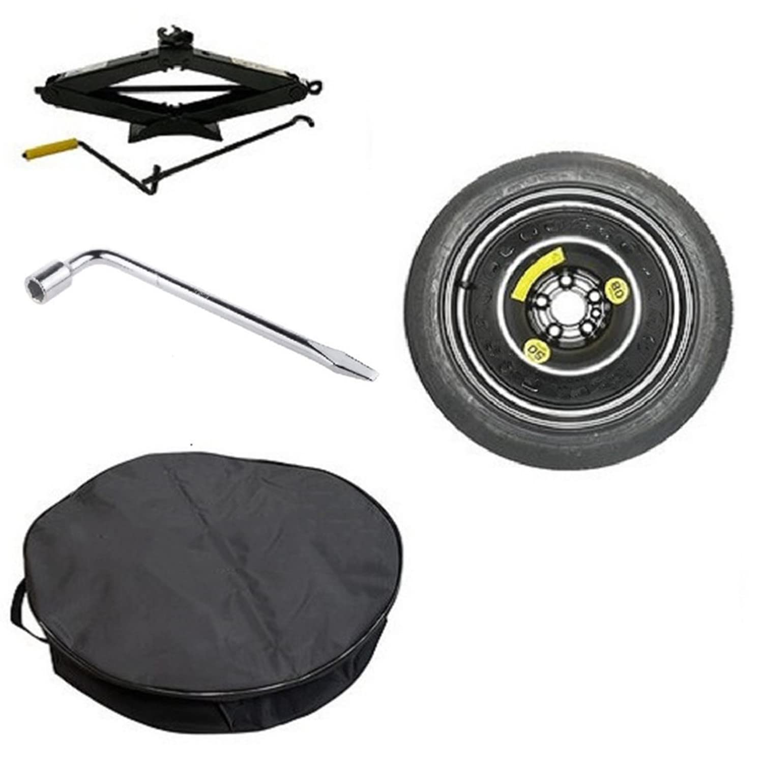Kit Roue De Secours Galette 19 Pouces Pour Peugeot 3008 Hybride/Électrique (2024) - Inclus Cric, Clé, Boulons, Gants, Sac