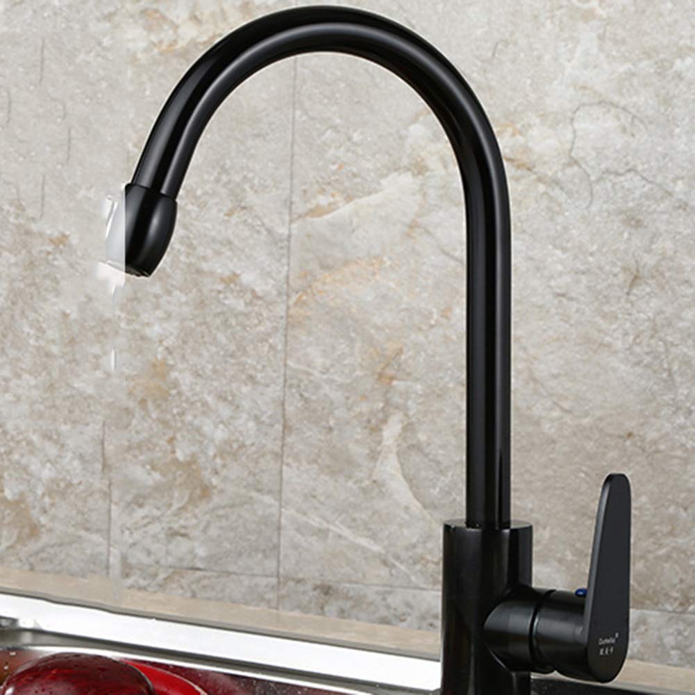 QXM Black Dish Hot And Cold Faucet Home Kitchen Mixed Water Dragon Water Multi-function Space Aluminum Faucet