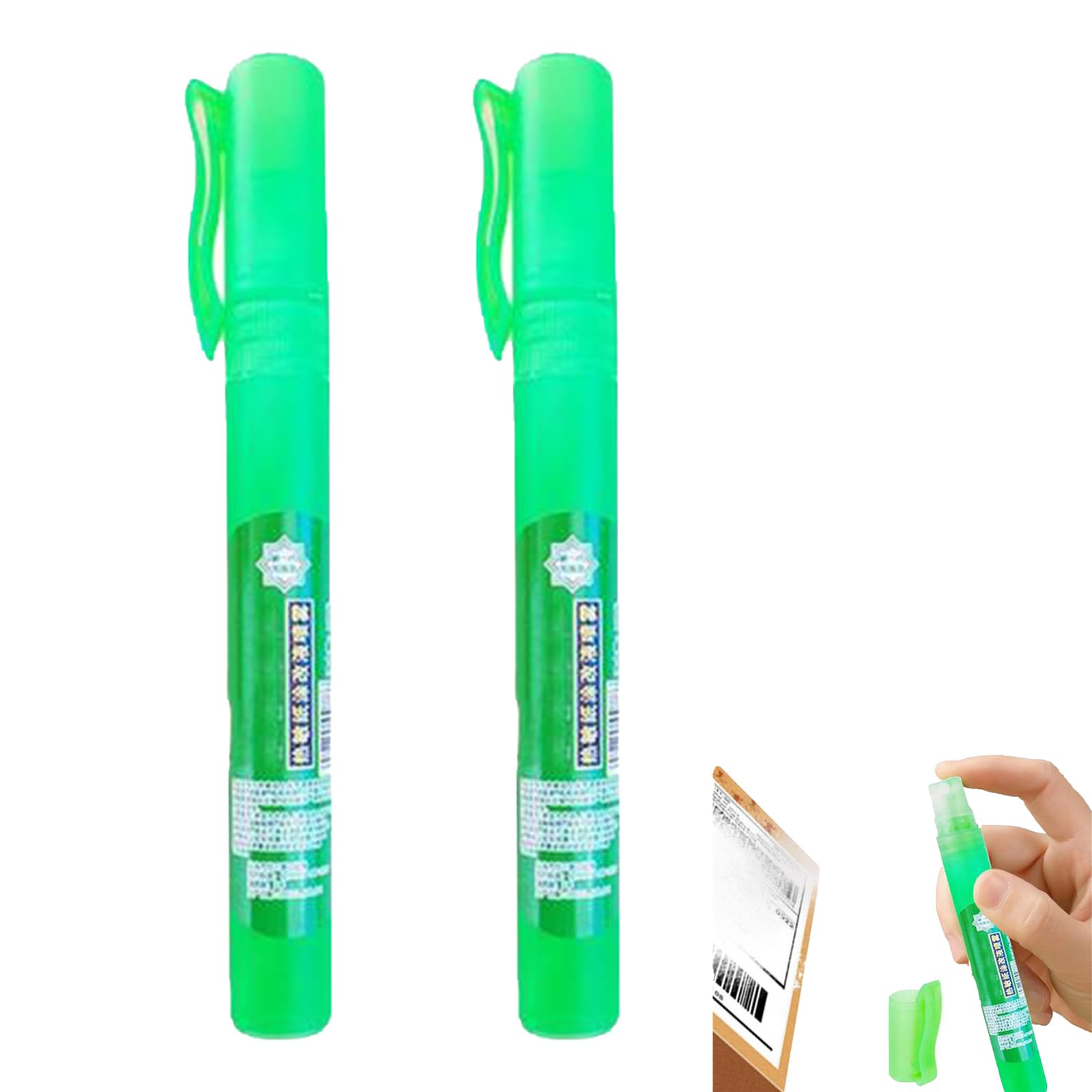 2pcs Spray Corrector Para Papel Térmico, Spray De Protección Contra El Robo De Identidad, Bloqueador De Direcciones De Secado Rápido, Líquido Corrector Portátil Para Borrar Direcciones De Envío