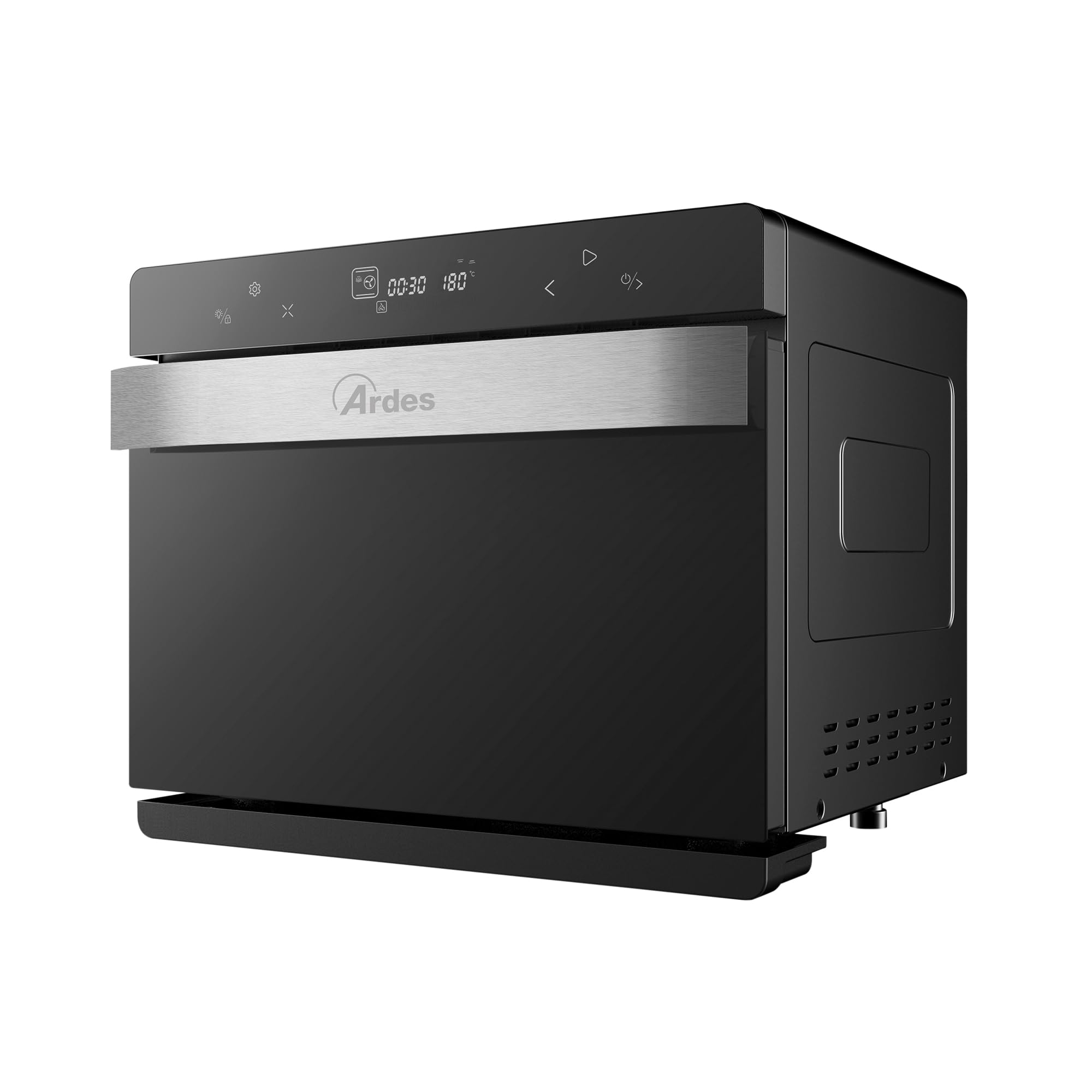 ARDES - AR6440VD Four électrique ventilé Capacité de 31 litres avec lumière interne 9 fonctions de cuisson minuterie double vitrage avec accessoires MIST 400, Noir