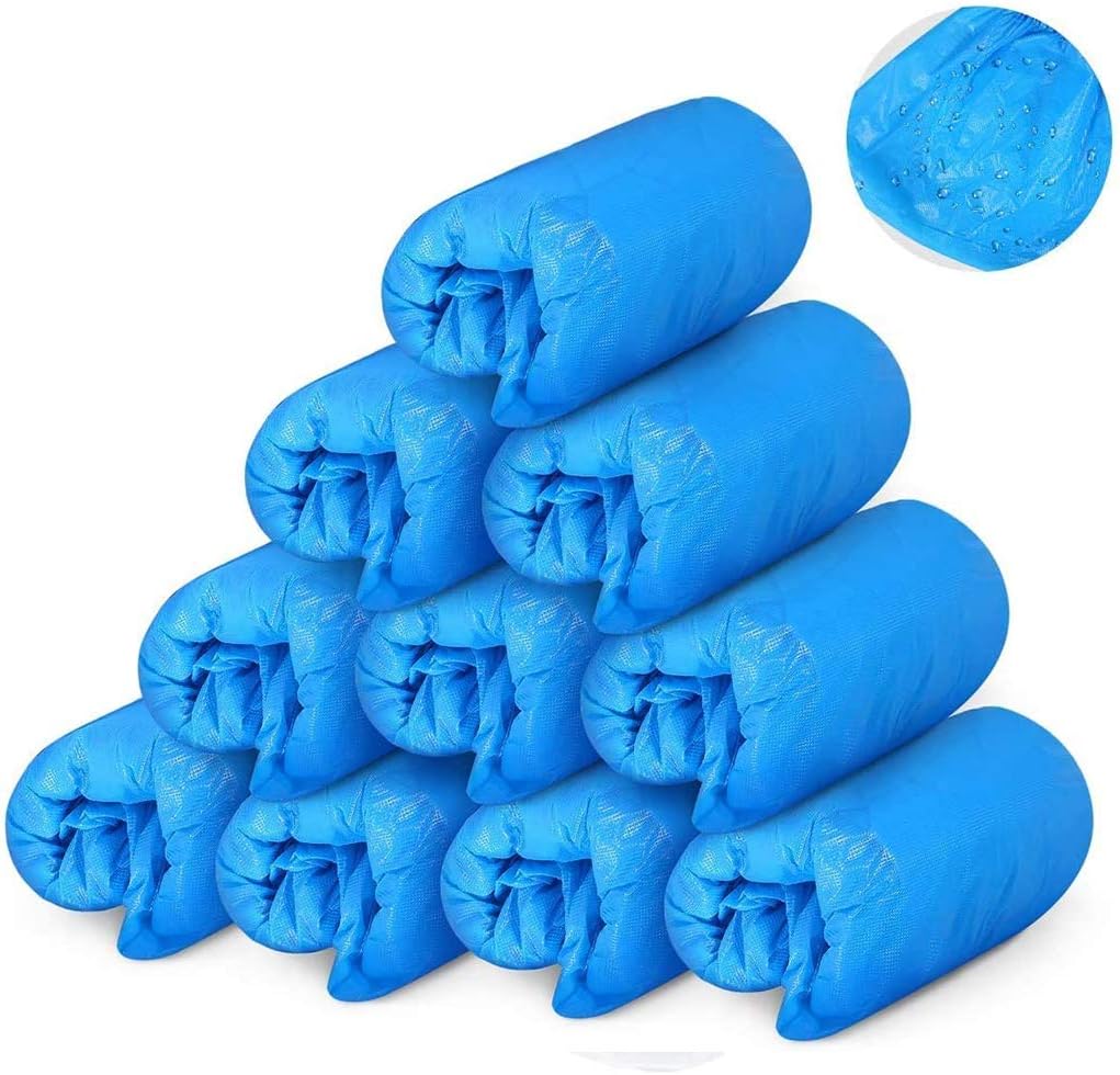 Forest 使い捨て 靴カバー シューズカバー 100枚/50足入シューズカバー 男女兼用 シューズカバー 使い捨て ビニール 靴カバー 簡単便利 防水 耐油 すべり止め 男女兼用 作業場 事務所 実験室 土足 室内 汚れ 防止 環境にやさしい便利