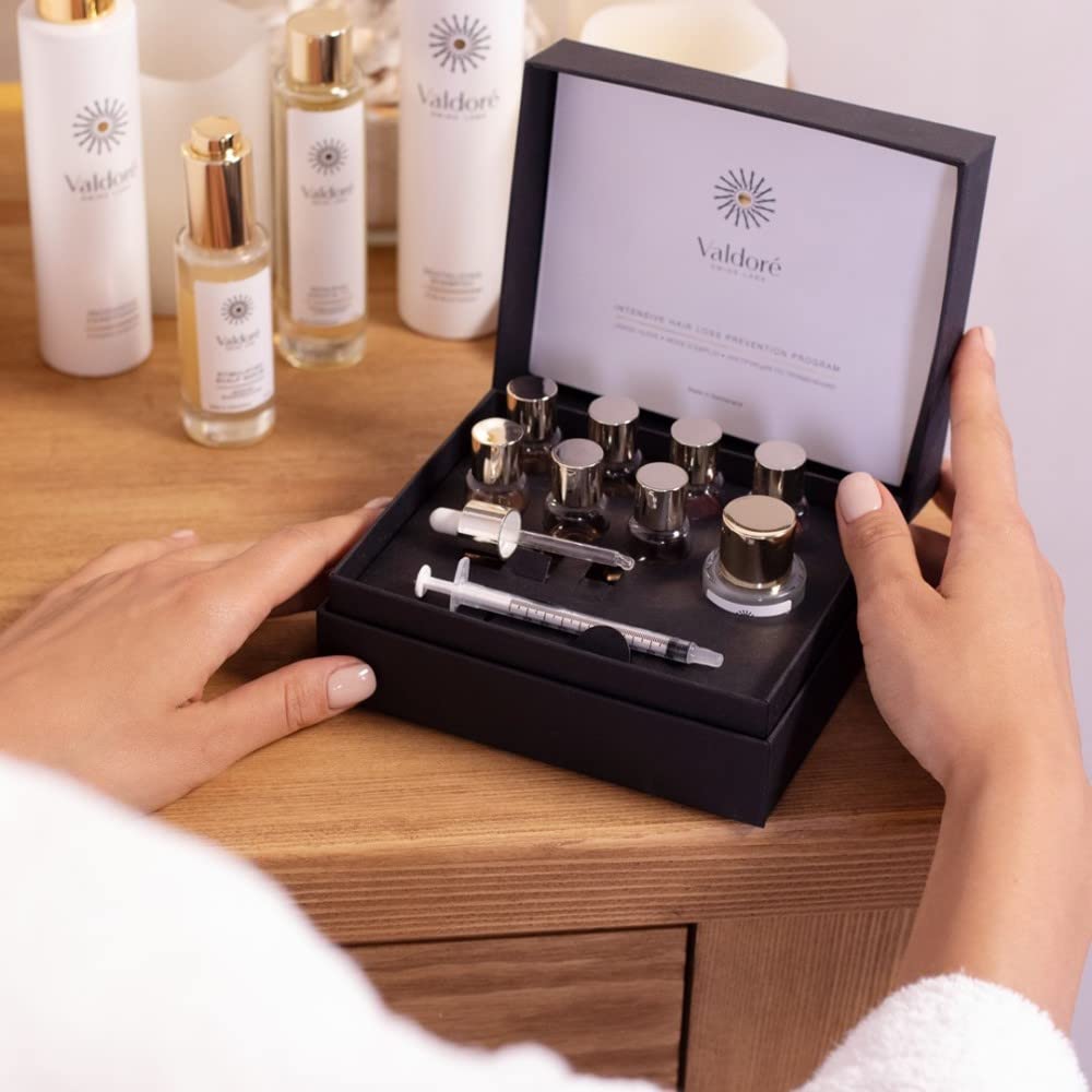 Programma Intensivo Anti-Caduta Capelli - Cura di Ricrescita Capelli Uomo e Donna - 15ml Booster Cell Staminali, 7x 8ml Siero Crescita Capelli, Estratti di Cellule Staminali Vegetali, Biotina