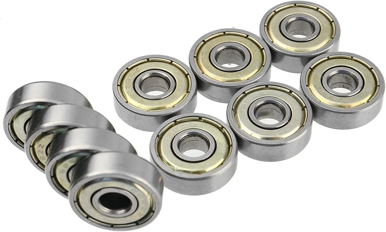 Rotary bearings,10Pcs High Carbon Steel Ball Bearing Skate Wheels for Skateboard Bearings Bearing Seals