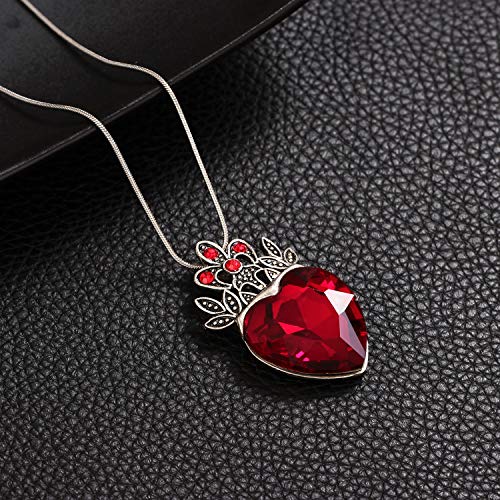 Queen of Hearts Evie Necklace Red Heart Fashion Jewelry Halloween Christmas Birthday Gift for Her2