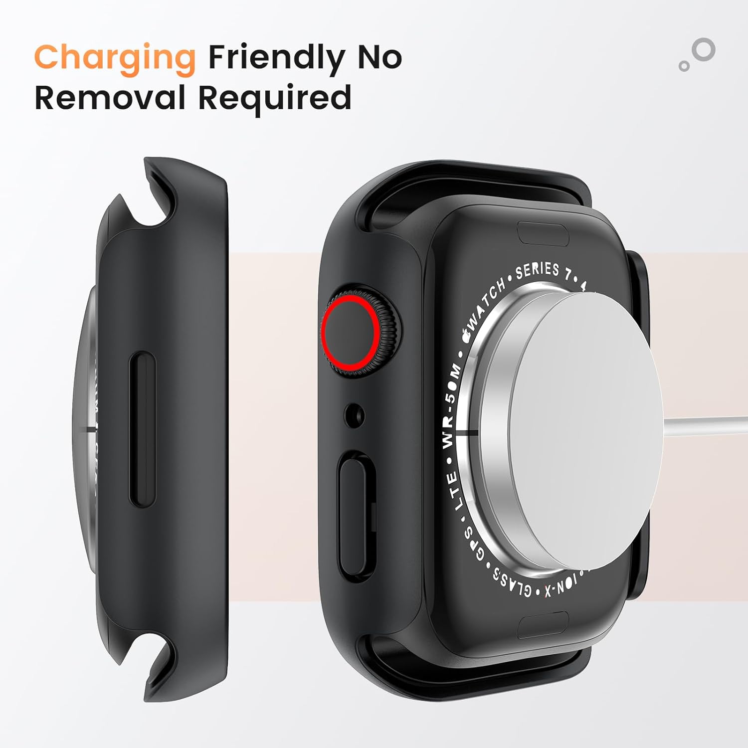 Goton Waterproof Privacy Case for Apple Watch Screen Protector, Anti-Spy Tempered Glass Film iWatch Cover Hard PC Case Bumper for Apple Watch Series 11/10, 46mm BlackBlack - Image 6