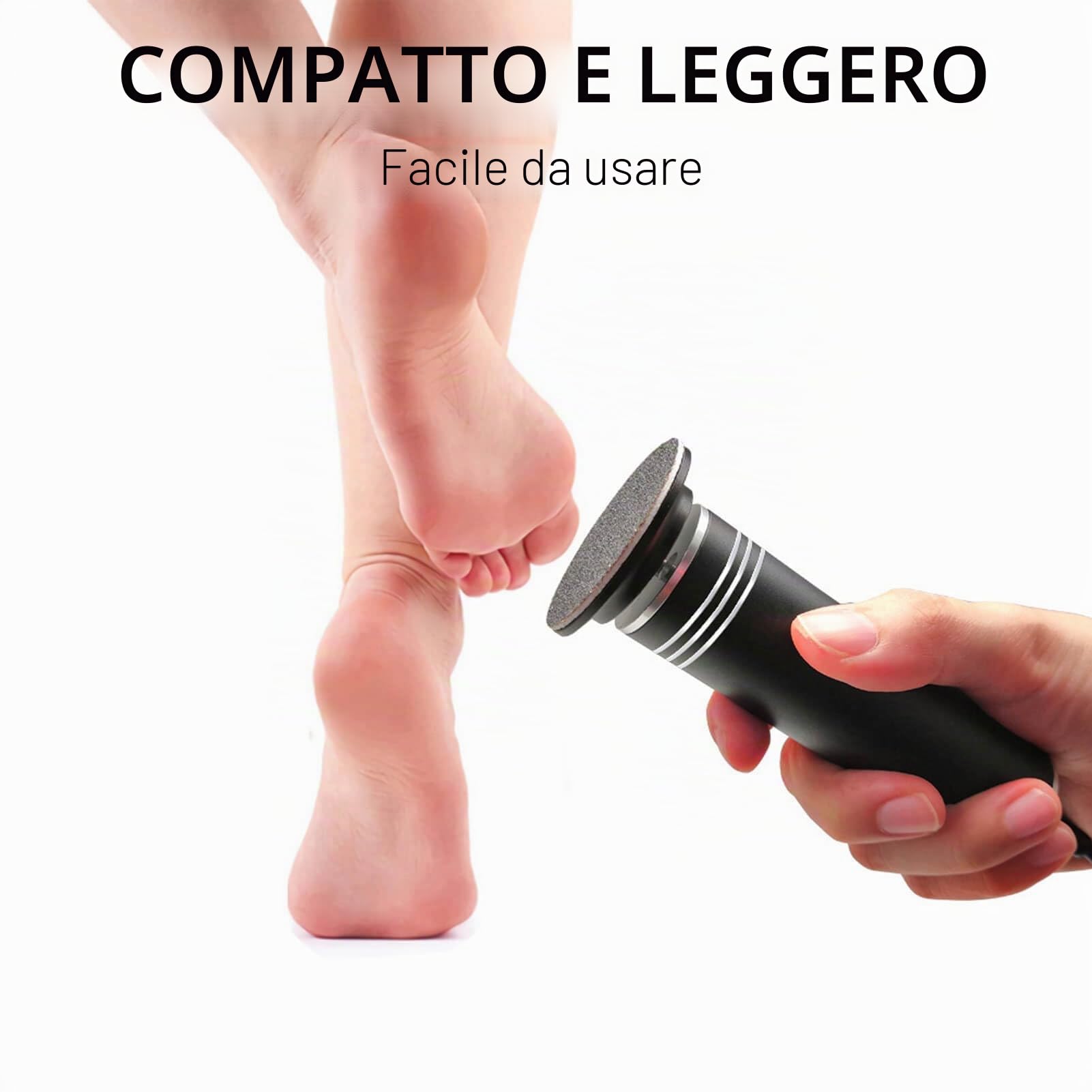 Grattugia Elettrico Piede Professionale Anticalli Levigatrice Elettrica Per Piedi Più Velocità Regolabili (02Nero)