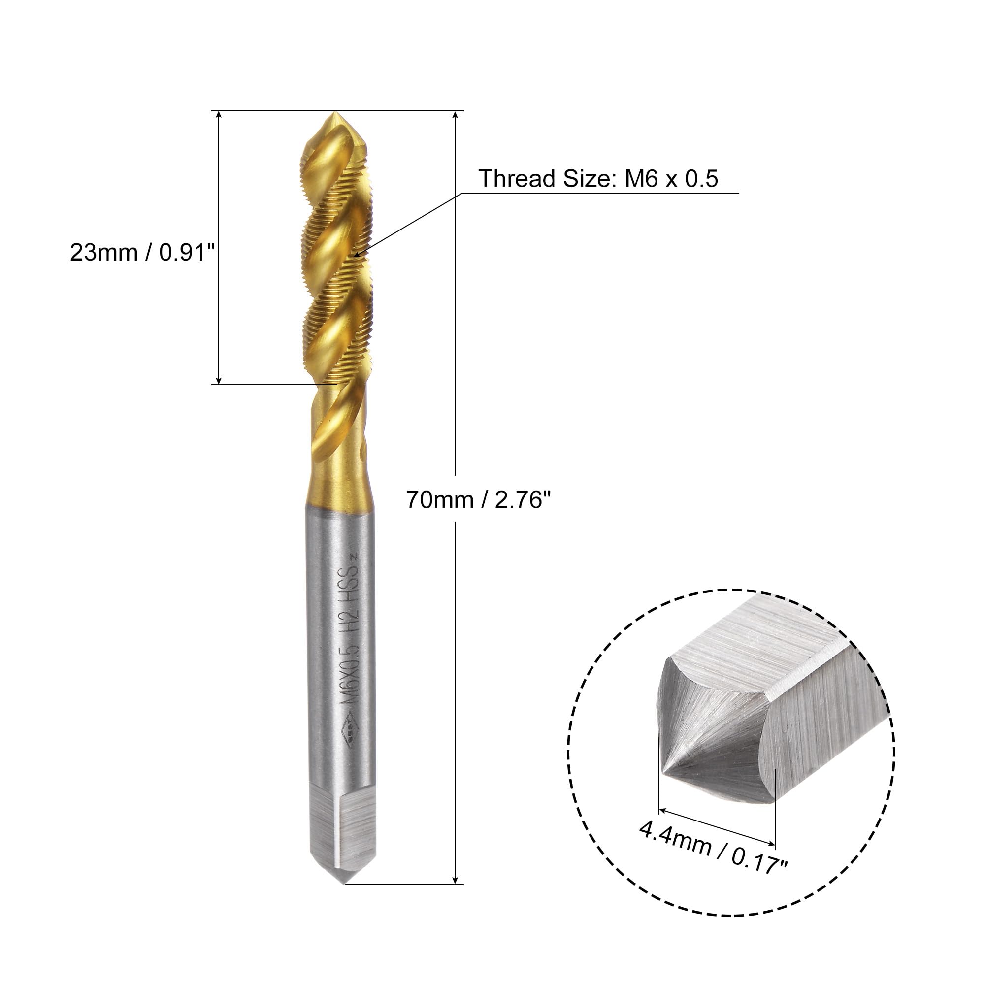 Sourcing Map Maschio Filettato Metrico M1,4 X 0,3, Cobalto Rivestito In