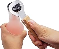 Vista 4 de Abrebotellas con punzón para latas, abridor de latas manual de acero inoxidable, paquete de 3