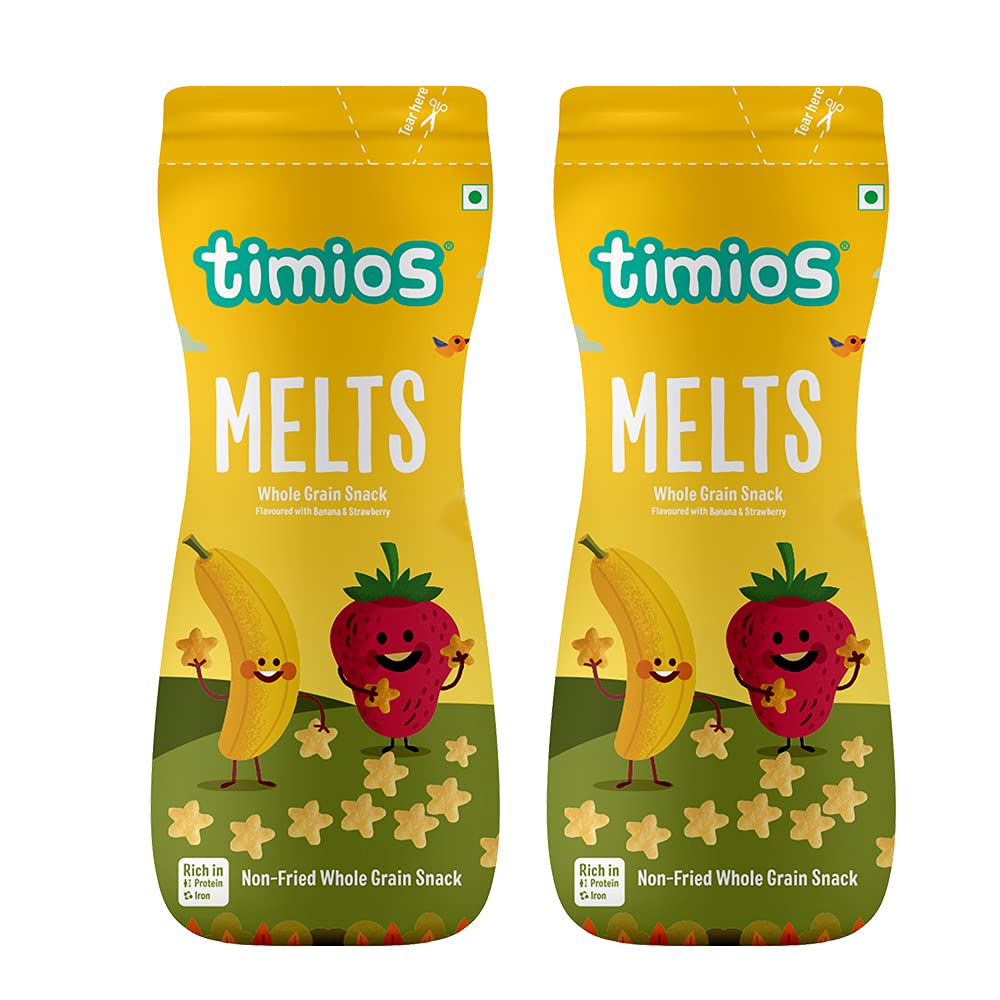 Timios Banana & Strawberry Flavored Melts | Healthy & Natural | Pack of 2 (B097BC1CRZ) Amazon Price History, Amazon Price Tracker