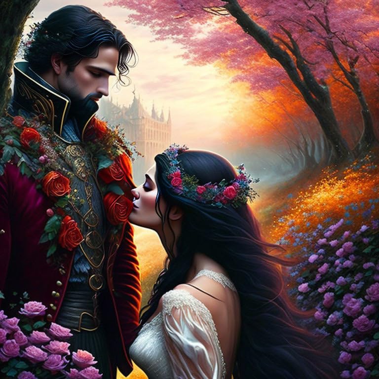 Rose Knight et His Lover Meechi Poster Toile pour Salon