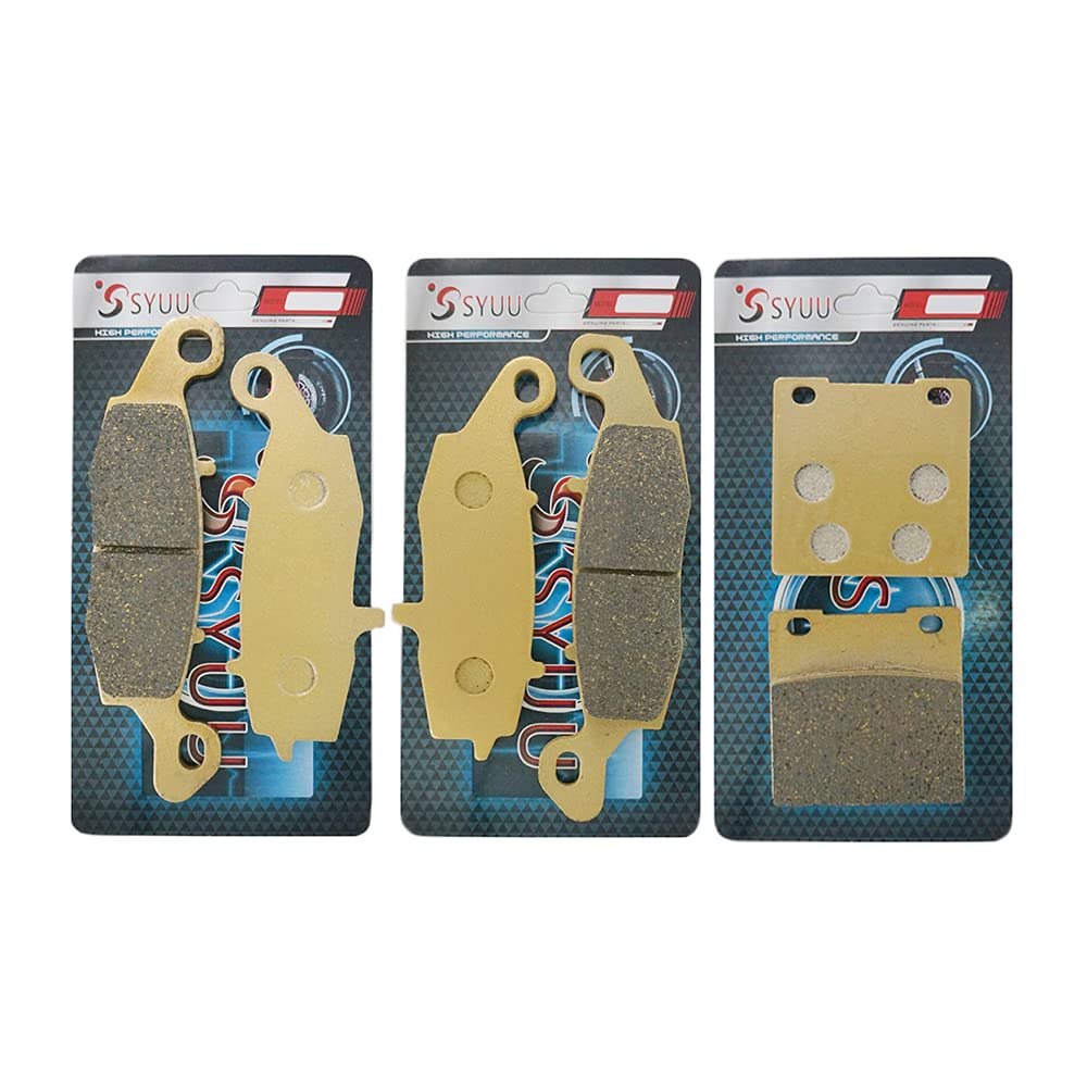 S SYUU Motorcycle Front Rear Brake Pads Compatible with Suzuki SV 400 SV 650 1999 2000 2001 2002 FA229F FA231F FA063R