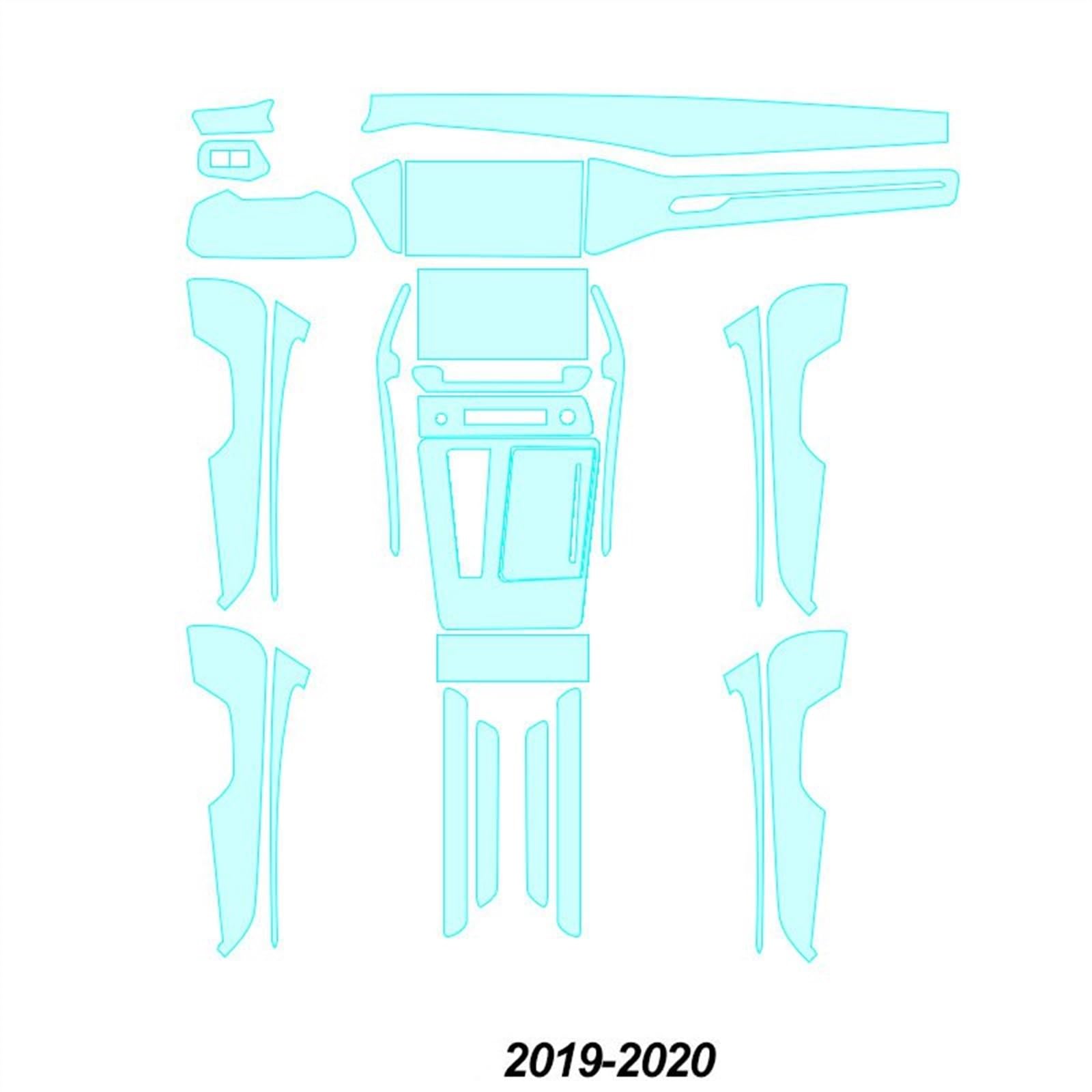 Autoschutzfolie Für Audi Für A7 2019-2020 Auto Innen Aufkleber Center Konsole Getriebe Navigation Bildschirm Transparente Schutz Film(2019-2020 A)