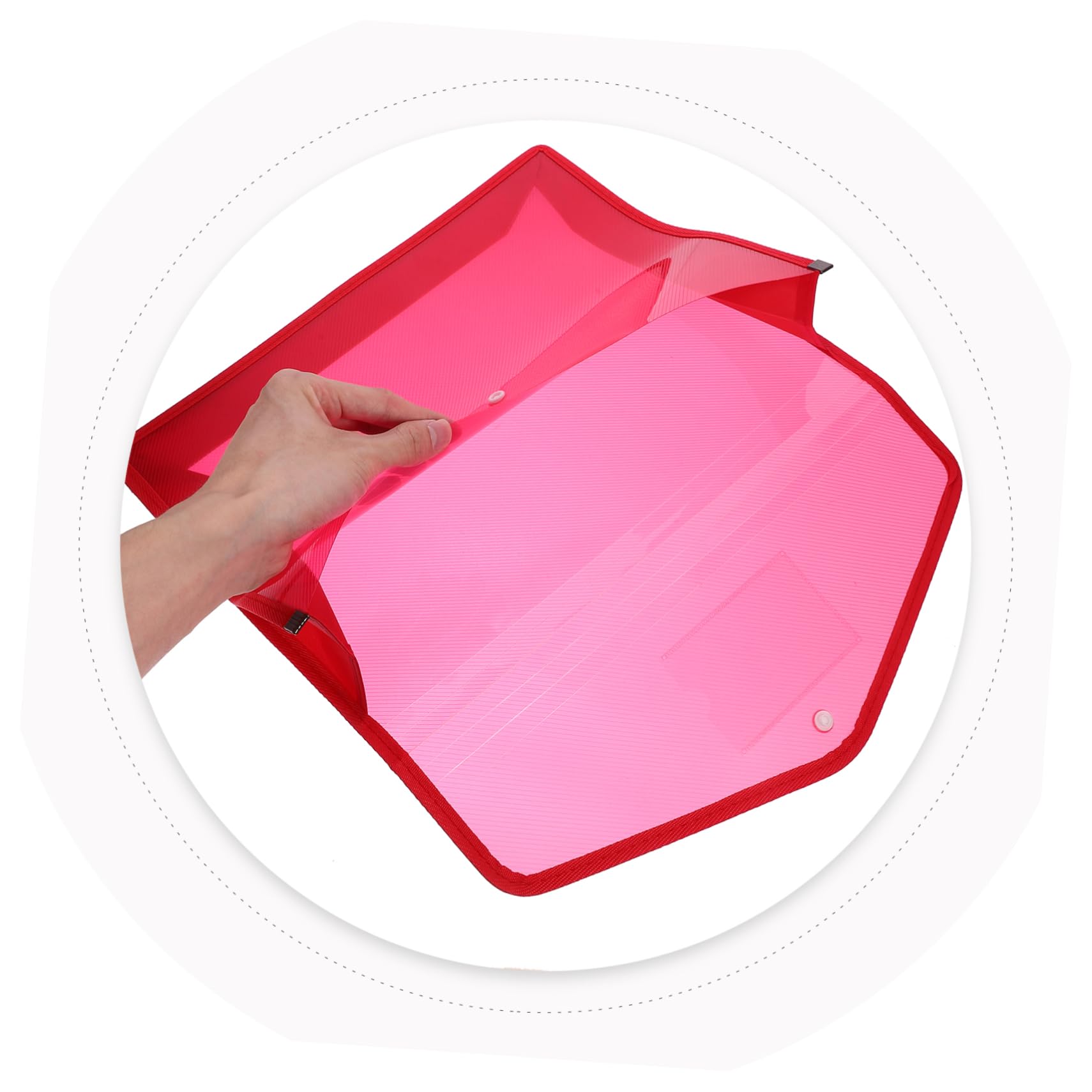SEWACC 5stücke Dokumentenmappen aus Kunststoff Transparent mit Druckknopfverschluss als Briefumschlagmappe für Aufbewahrung und Organisation