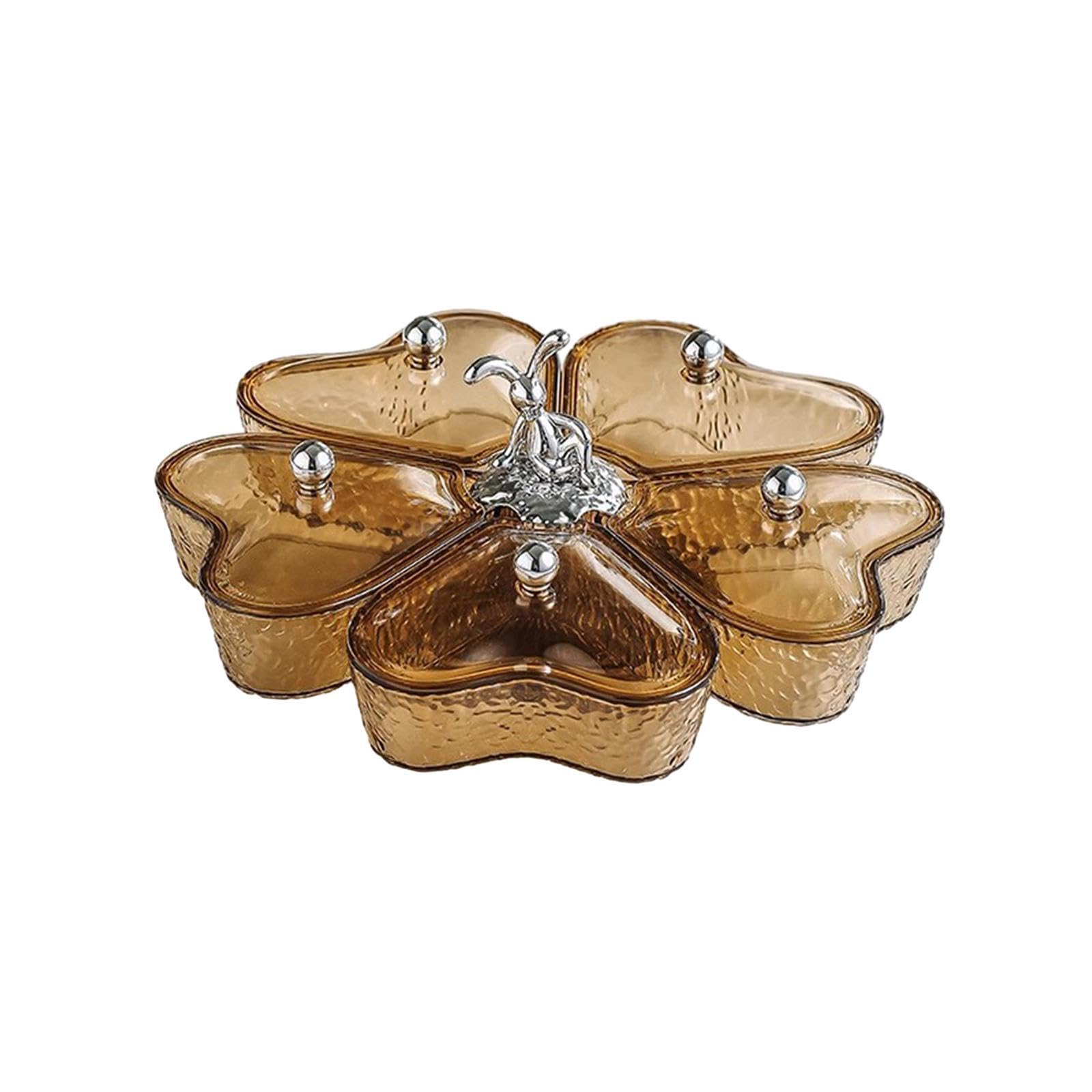 PIXZCSA Trendy Candy Nut Serving Tray Brilliantly Designed To Hold Snacks While Adding Charm To Gatherings Durable Snack Tray Floral Pattern Serving Plate