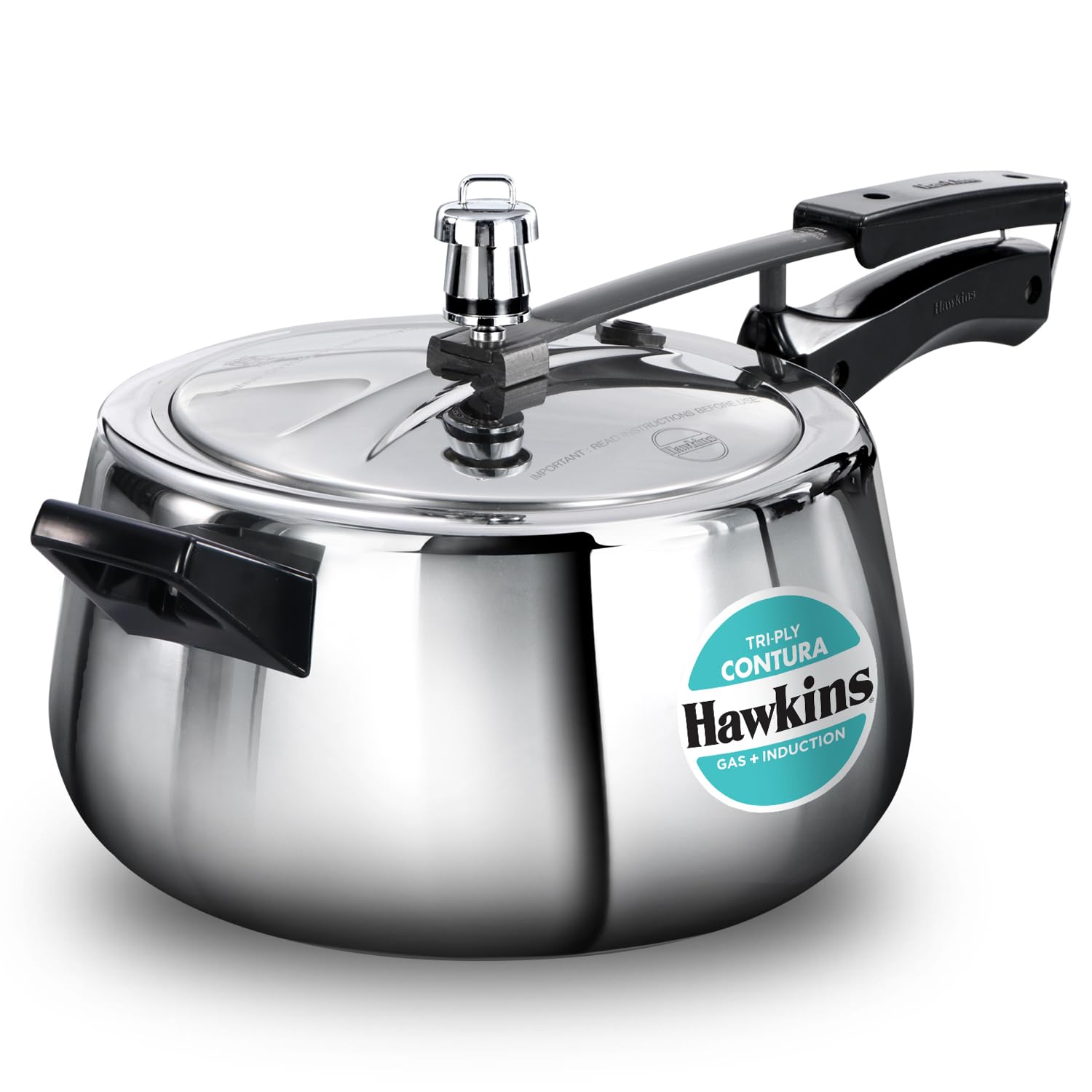 Hawkins 5 Litre Triply Contura Pressure Cooker, Triply Stainless Steel Induction Cooker, Contura shaped Cooker, Best Cooker, Silver (SSTCO50)-image-42