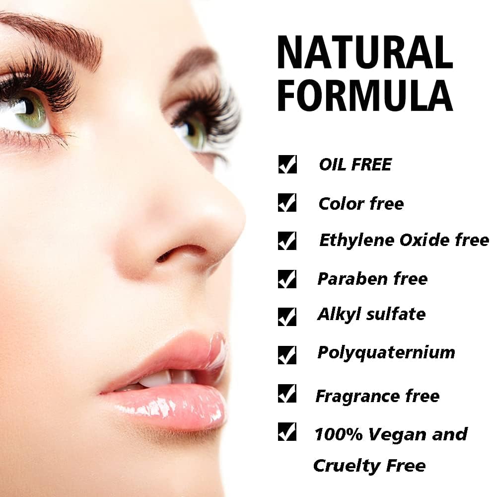 Shampoo per extension ciglia 50 ml + pennello - Detergente schiumogeno per palpebre sensibili - Senza parabeni e solfati - Lavaggio ciglia e bagno per extension- Kit Professionale per Salone e Casa