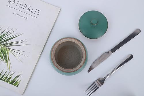 Miniatura 4 de Amoysanli Tarro de Almacenamiento de Cocina Retro en Cerámica, 400 ml (13.53 fl oz) Tarro Vintage para Alimentos para Té, Granos de Café, Hierbas,