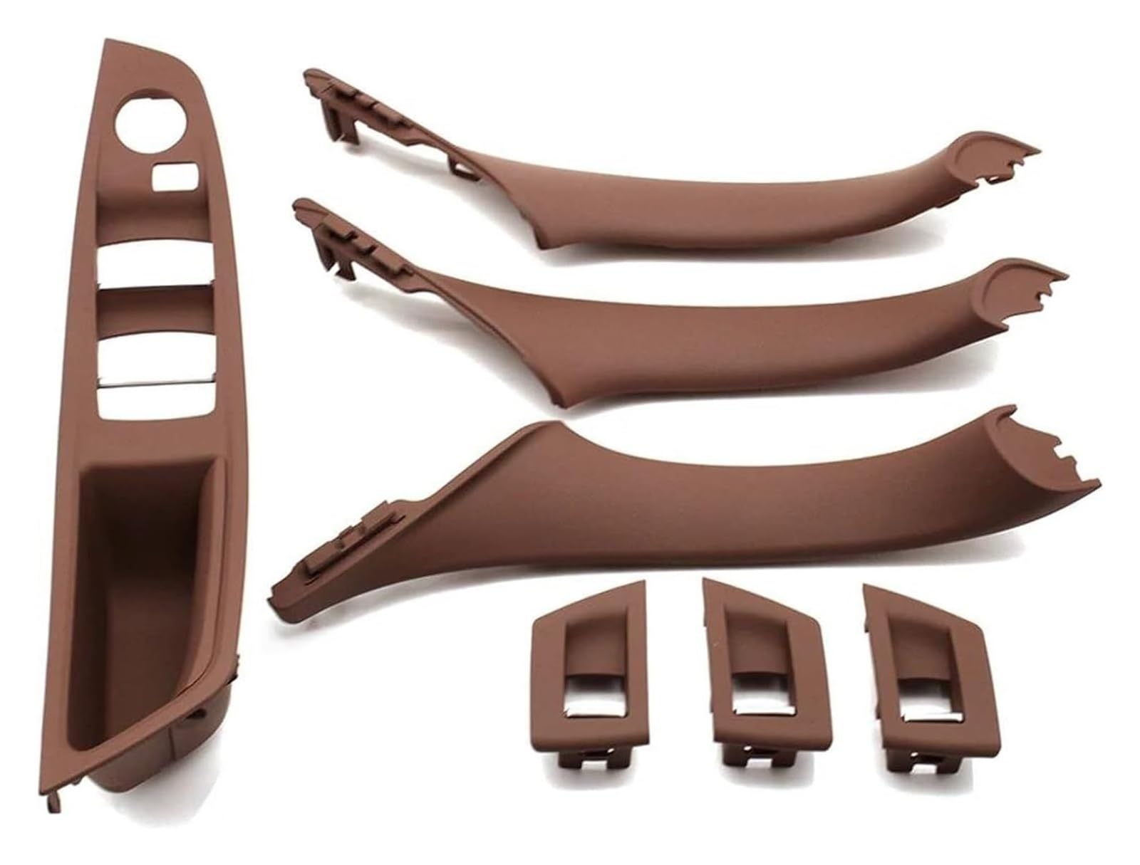 FANGZIQQ for 5 Series F10 F18 523 525 528 Left Drive LHD Car Interior Door Handle Pull Accessories 7PCS Car Inner Door Handle(B Brown)