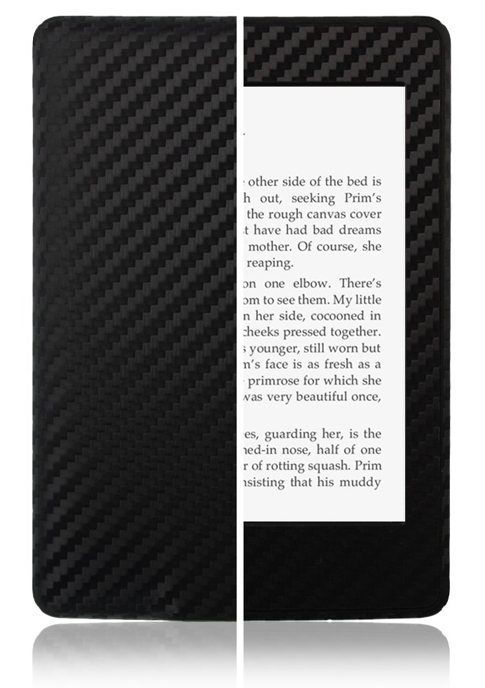 Skinomi Black Carbon Fiber Full Body Skin Compatible with Amazon Kindle Paperwhite (WiFi, 3G)(Full Coverage) TechSkin with Anti-Bubble Clear Film Screen Protector