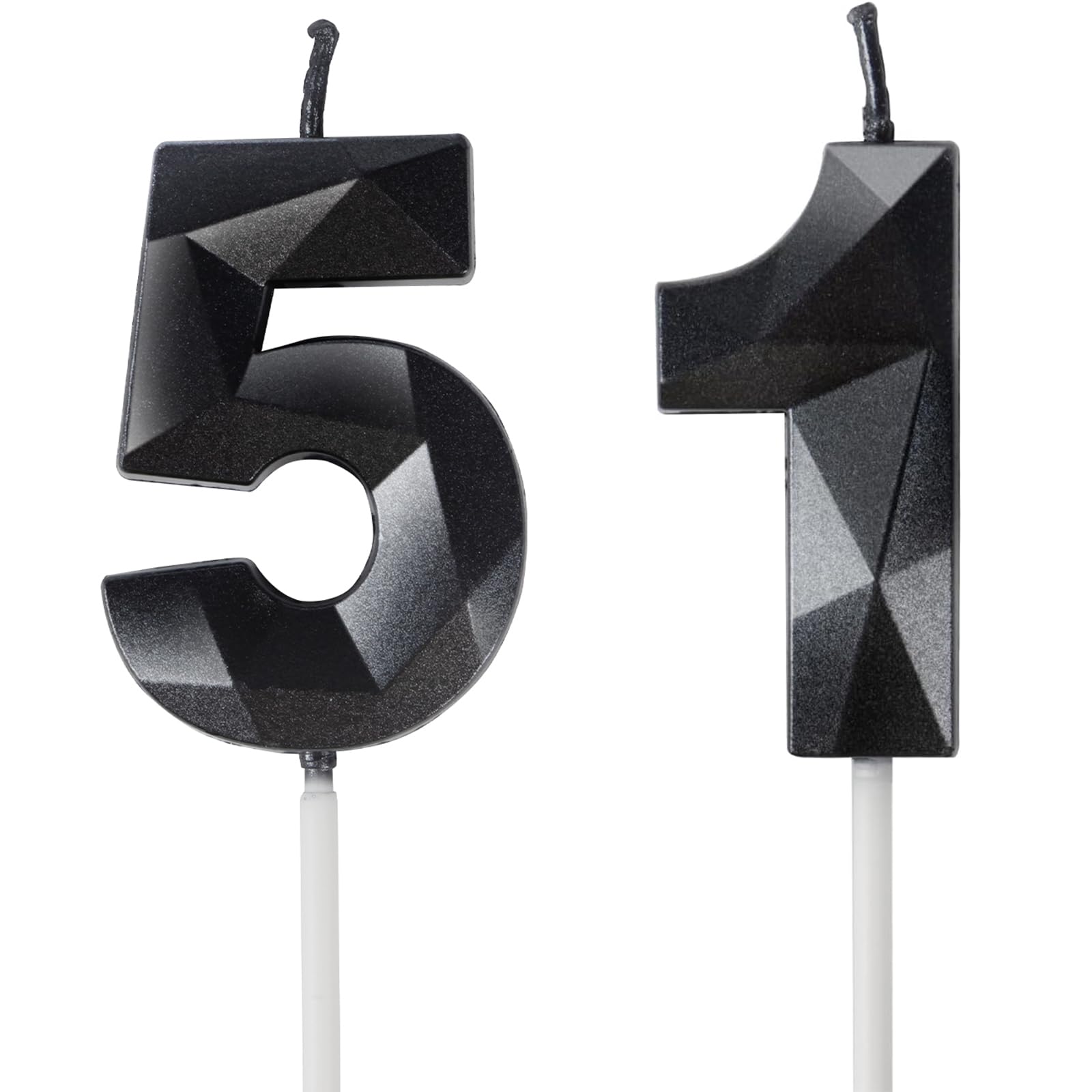 Yiran 50th Birthday Candles, Gold Number 50 Happy Birthday Candles, Cake Topper Decorations for Birthday Party, Wedding Anniversary Celebration Supply — view 22