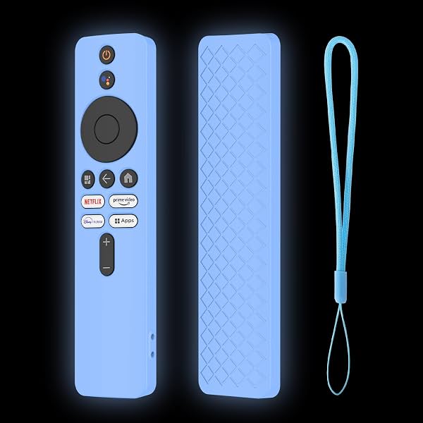 Funda con control remoto para Xiaomi TV Box S (2.ª generación), cubierta protectora de silicona (azul)