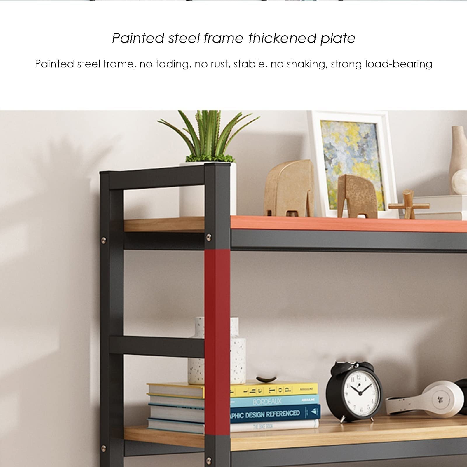 Étagère De Bureau - Organisateur De Bureau Rangement, Présentoir De Table De Bureau, Support De Stockage De Dessus De Table De Fer Forgé, Étagère De