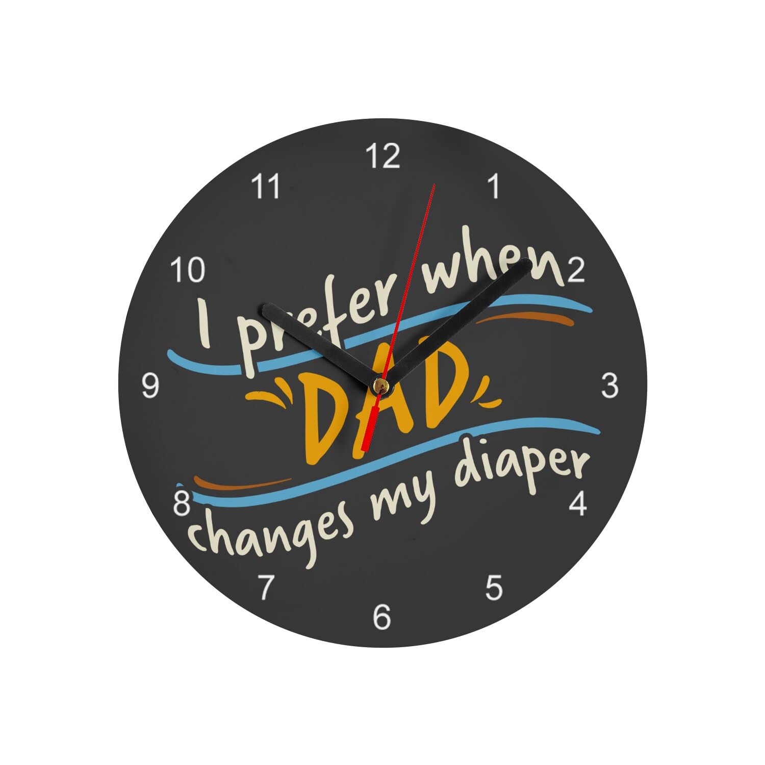 Horloge murale en verre rigolote pour décorer la chambre de bébé