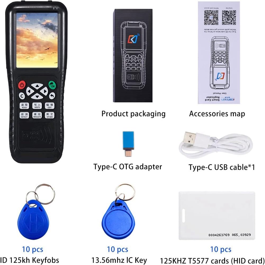 Lector de Copiadora de Tarjetas RFID NFC, Lector de Tarjetas Inteligentes NFC, Copiadora RFID, VersióN en IngléS ICopy X100 NFC ID IC Reader
