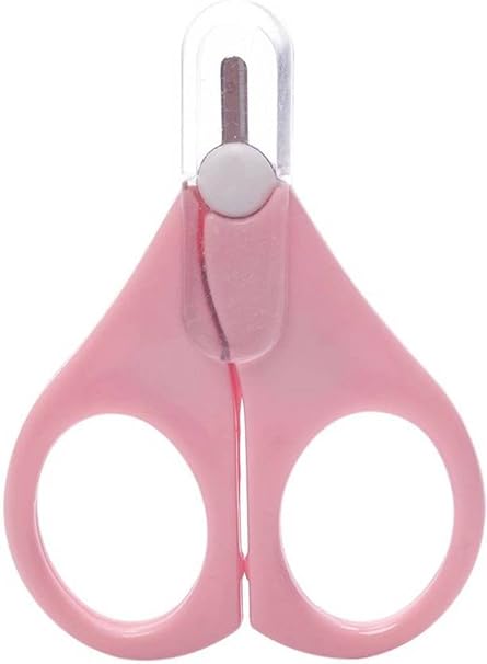LAFILLETTE Kids Baby Safety Manicure Nail Cutter Clipper Scissors Convenient (Pink)