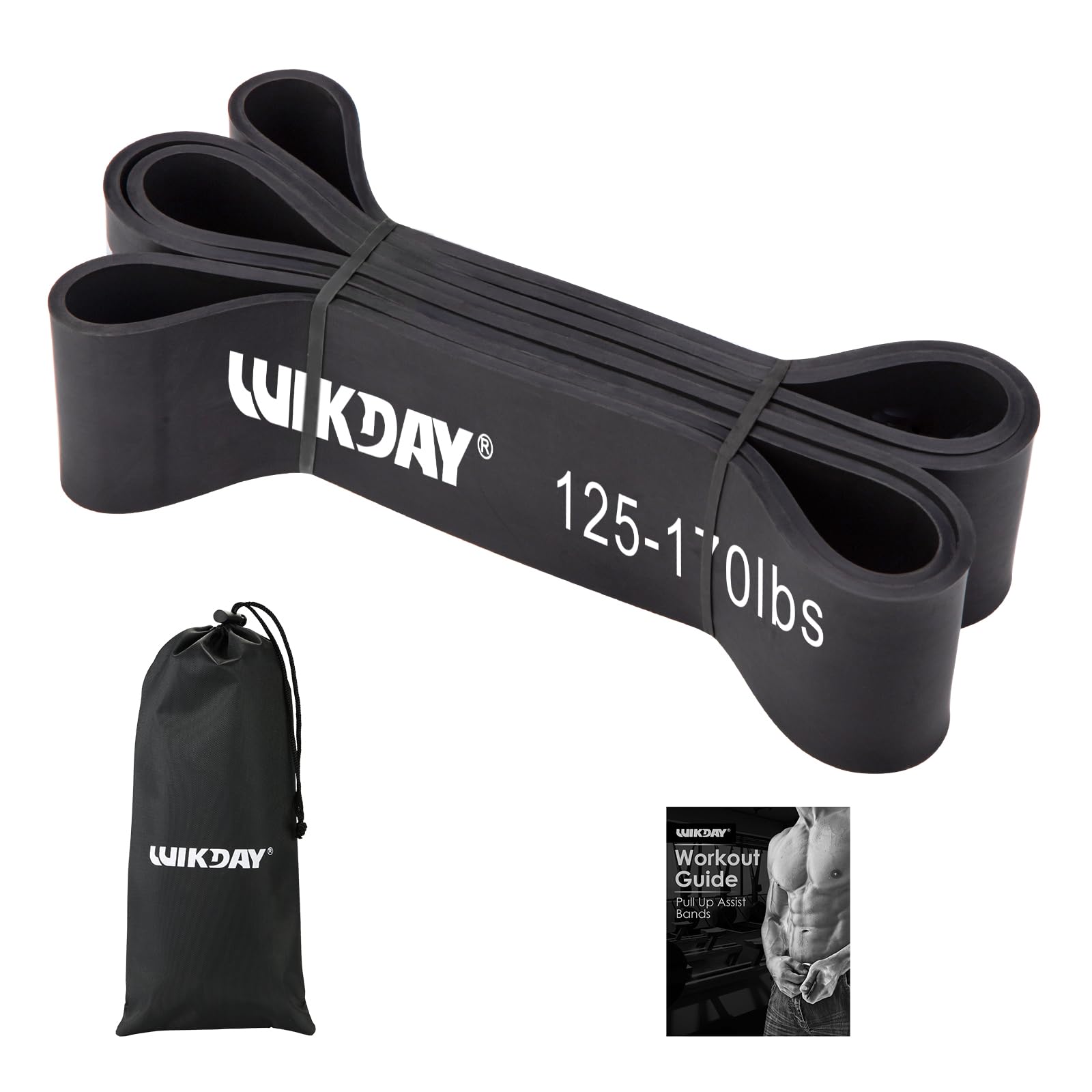 WIKDAY Resistance Bands for Working Out, Exercise Bands, Workout Bands, Pull Up Assistance Bands for Body Stretching Training Physical Therapy Muscle