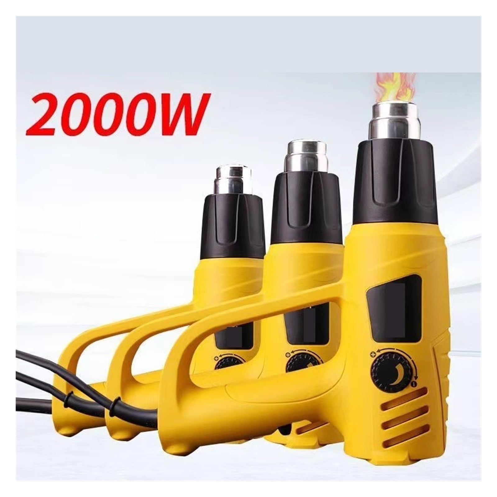 Opalarka Ręczna Elektryczna Opalarka Przemysłowa Z Dmuchawą Termiczną O Mocy 2000 W Do obkurczania PCV, rękodzieła, usuwania farby, fo