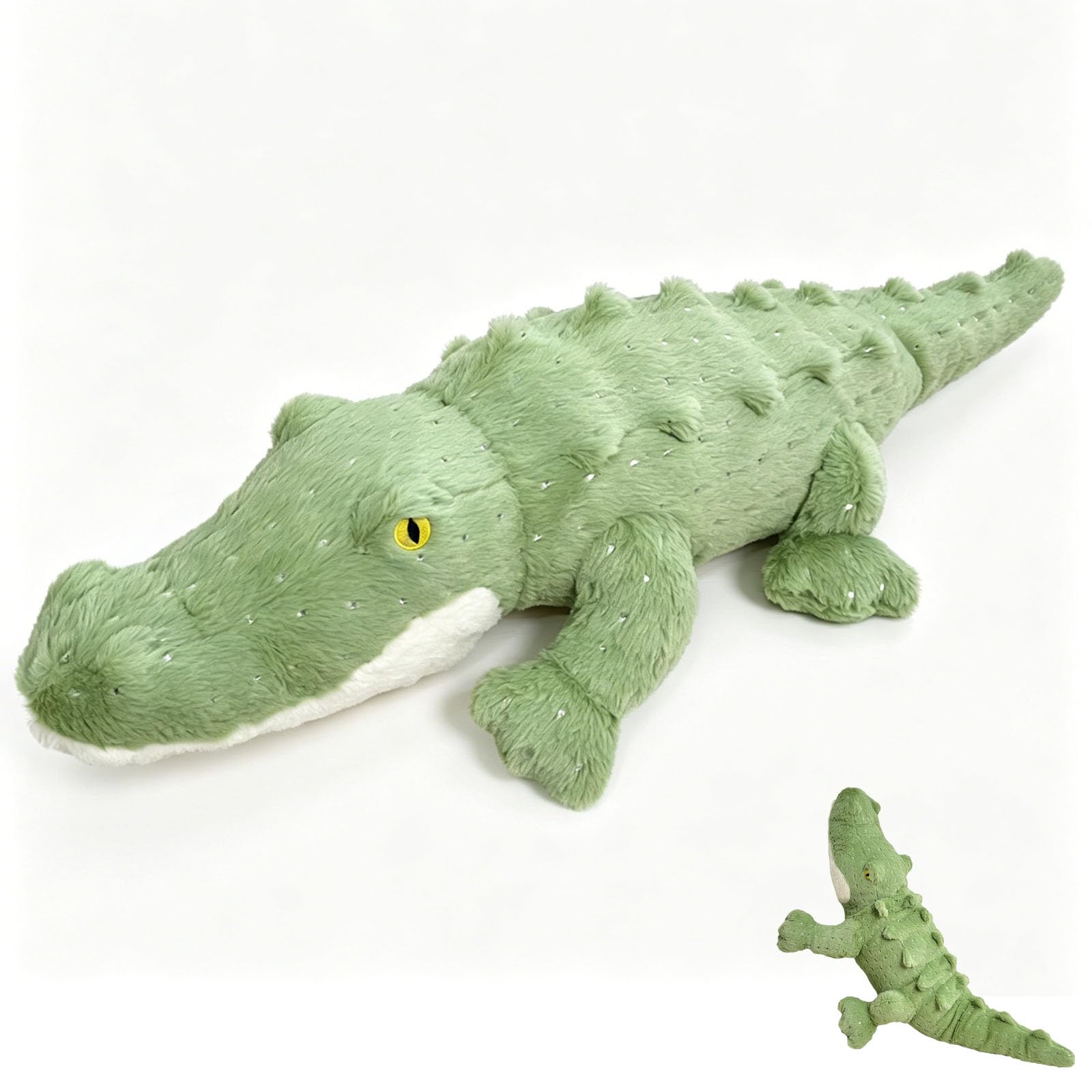 Krokodil Kuscheltier XXL, Groß Krokodil Stofftier Riesen Kuscheltier, Realistische Krokodil-PlüSenspielzeug Kissen, Krokodilkissen Plüschtier, Geschenk für Mädchen Jungen (115cm)
