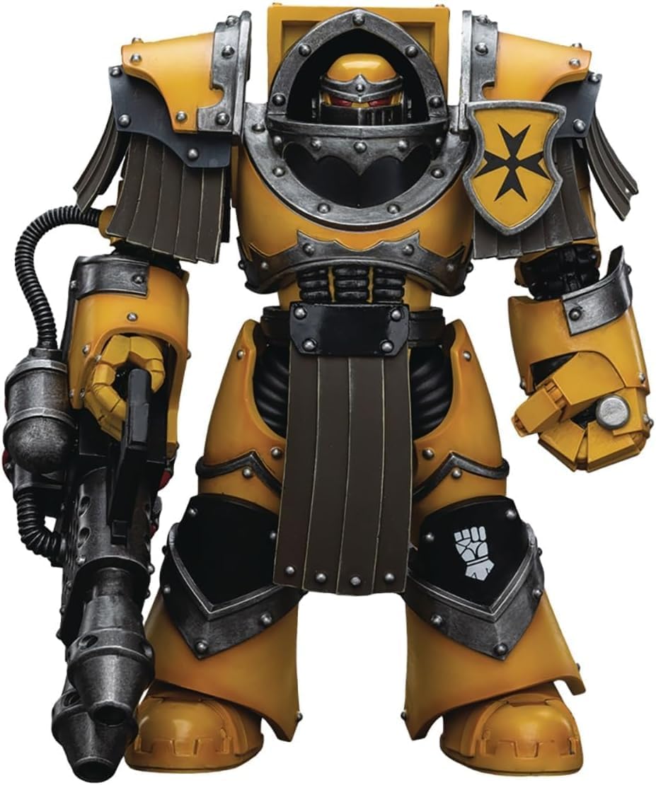 LEBOO JOYTOY Warhammer 40k Imperial Fists Legion Cataphractii Terminator Squad Legion Cataphractii with Chainfist 4.8 inch Collectible Model Gifts