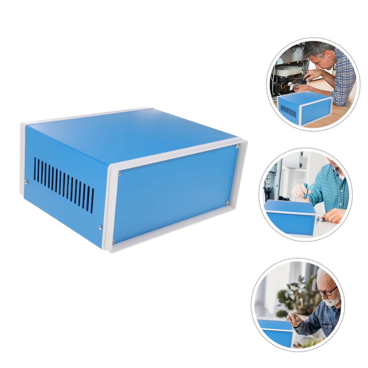 KOMBIUDA Scatola Elettronica in Metallo Contenitore Progetti Elettrici Incassato Custodia per Circuiti e Elettronica con Montaggio Facile e Design Versatile