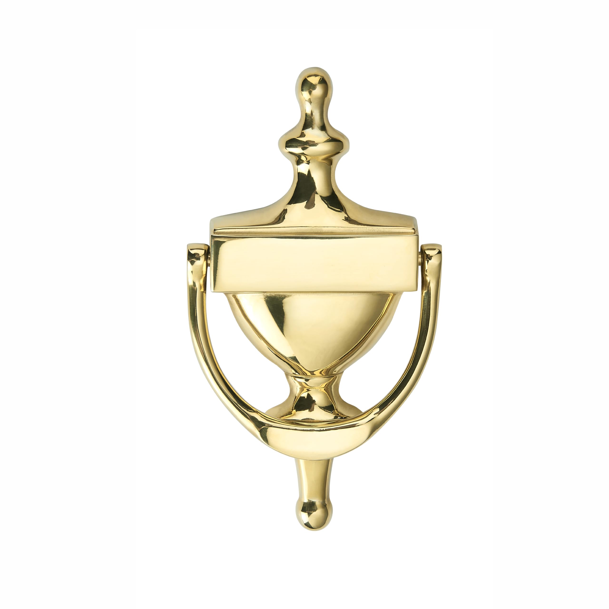 Khtumeware Solid Brass Door Knocker, Victorian Rope Type, 7", Unlacquered Brass, 1 Pack image