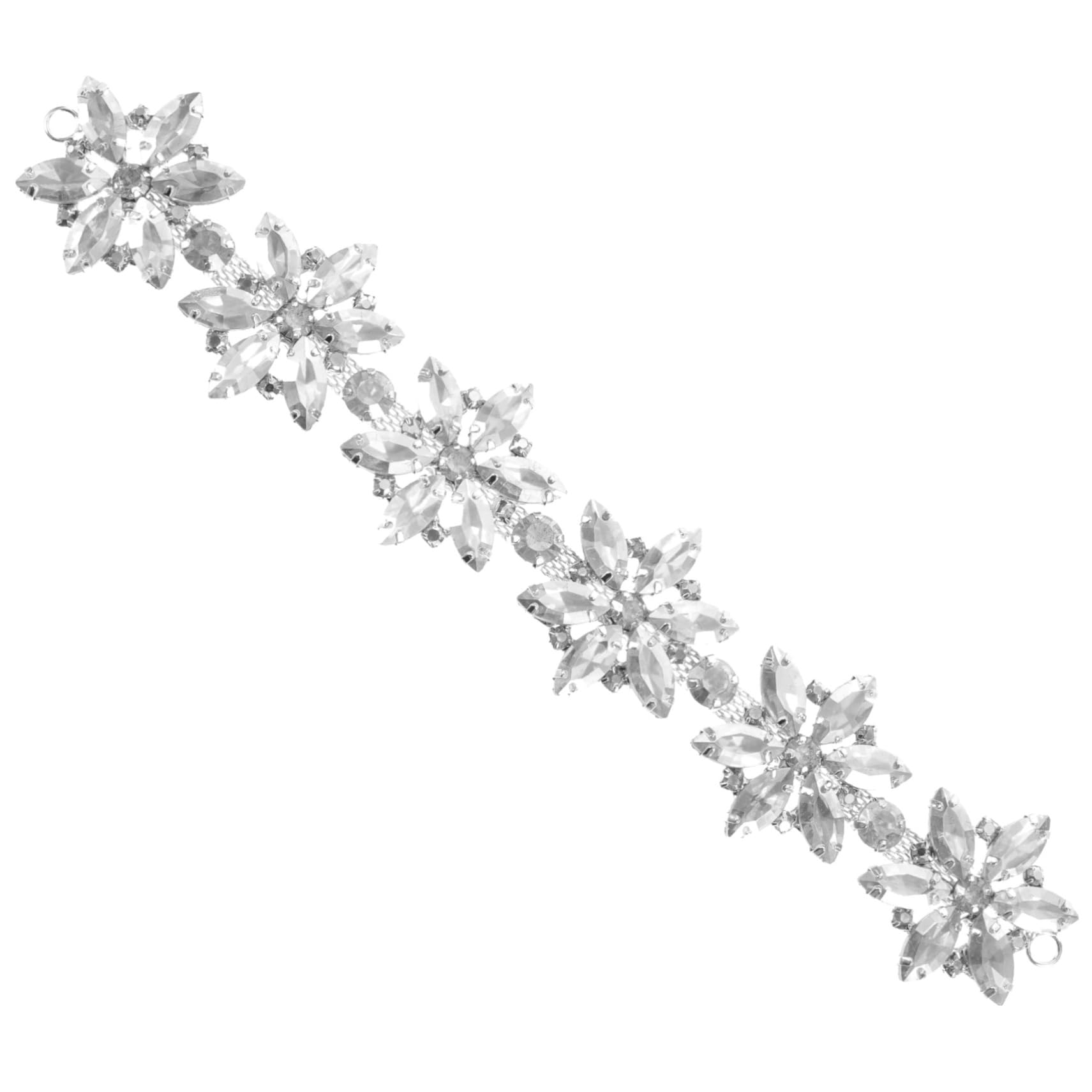 SEWACC 5stücke Strass-blumenapplikation Für Hochzeitsgürtel Dekorative Strass-patches Für Kleidung Schuhe Accessoires Blättriges Design Für -projekte Und Anlässe