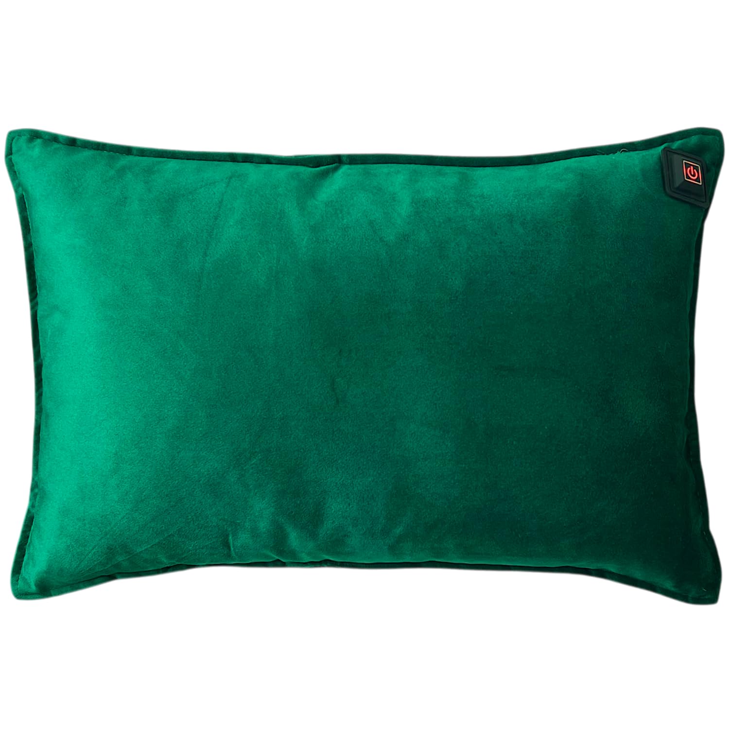 Almohadilla térmica infrarroja, almohadilla térmica con caraPowerbank - terciopelo de 30 × 50 cm - Uso flexible tanto inalámbrico como con el cable integrado (verde oscuro)