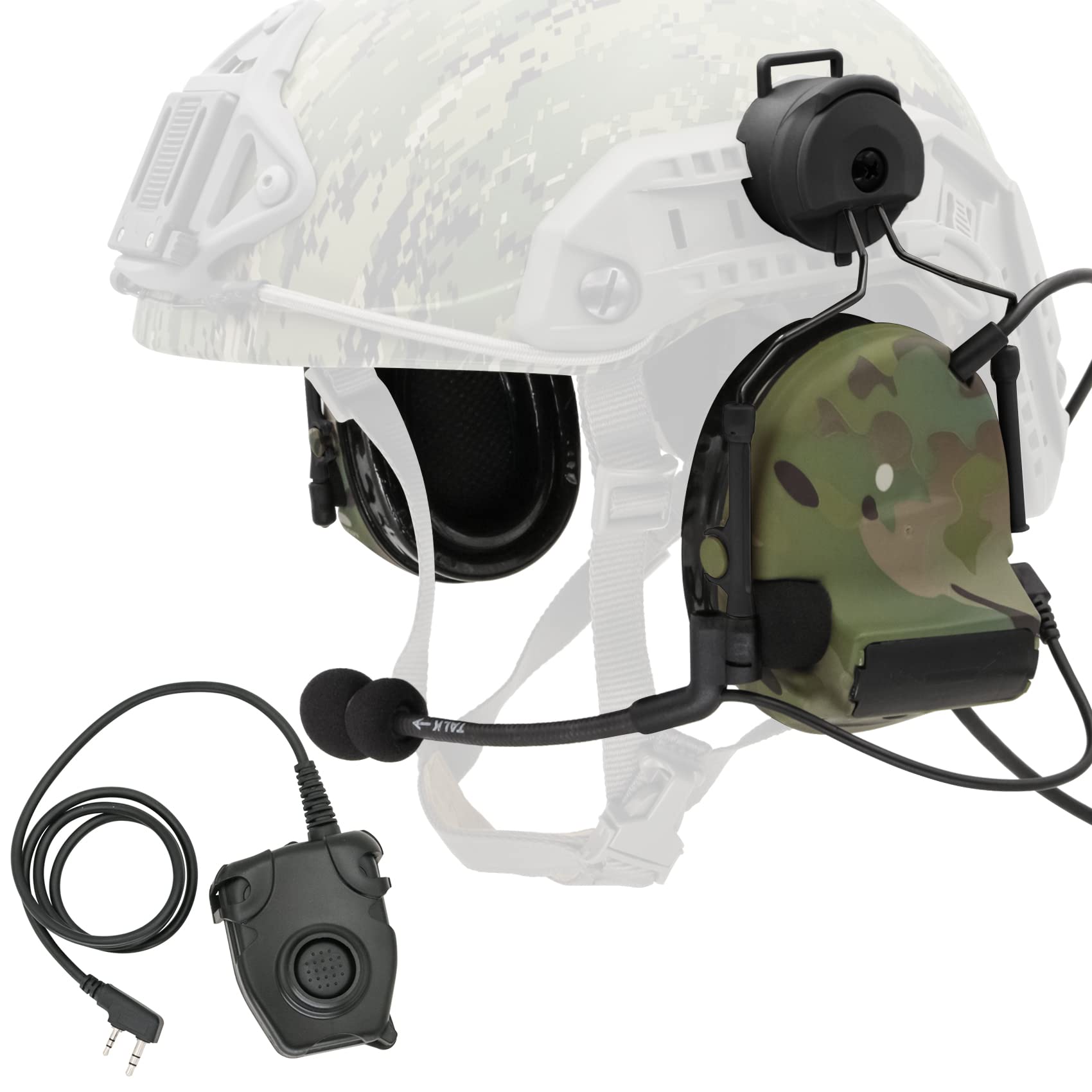 TSVISIONCORE COMTA 2 Tactical Headset with U94 PTT 2pin，for airsoft，hunting，outdoor，Noise Canceling Headphones