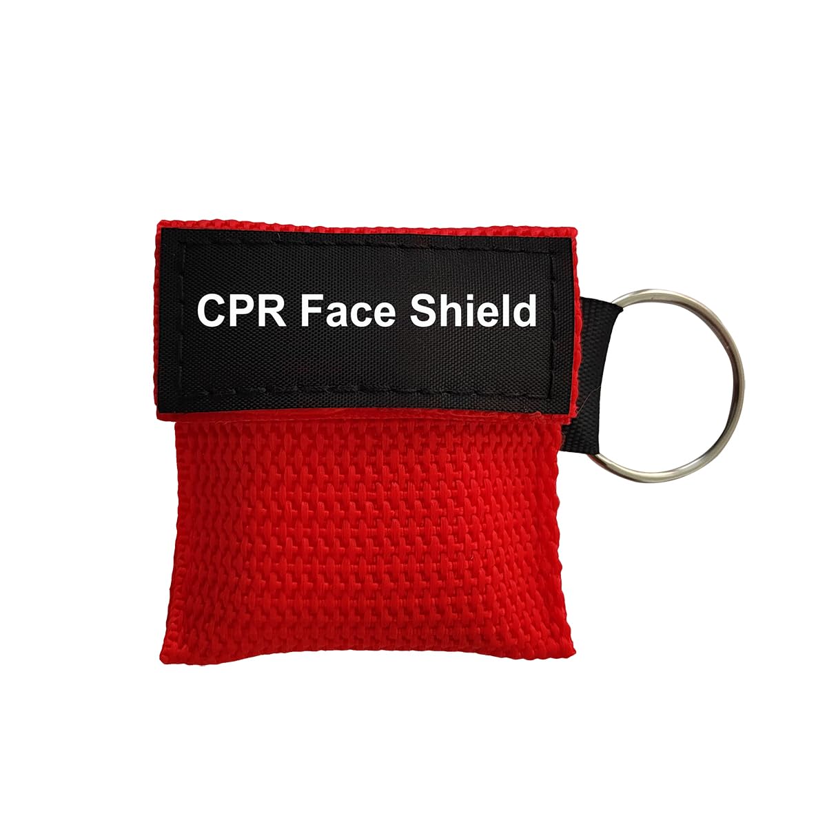 50pcs/Pack CPR Mask for Pocket or Keychains CPR Face Shield with One Way Valve Breathing Barrier for First Aid or CPR First Aid Training Red