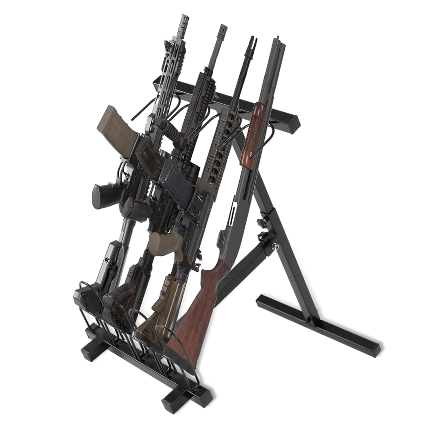 Amazon.com: DIYTUNINGS Folding Gun Rack Free-Standing Rifle Racks ...