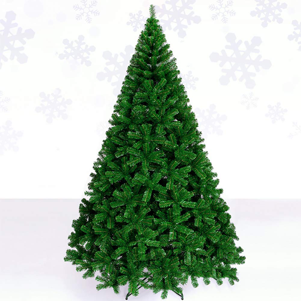 Sjdopulse Green 5Ft Artificial Christmas Tree,Premium Spruce Hinged Xmas Tree W Folding Metal Stand,400 Branch Tips For Lush Looking,Diameter-35Inch,,9.8Ft(300Cm)