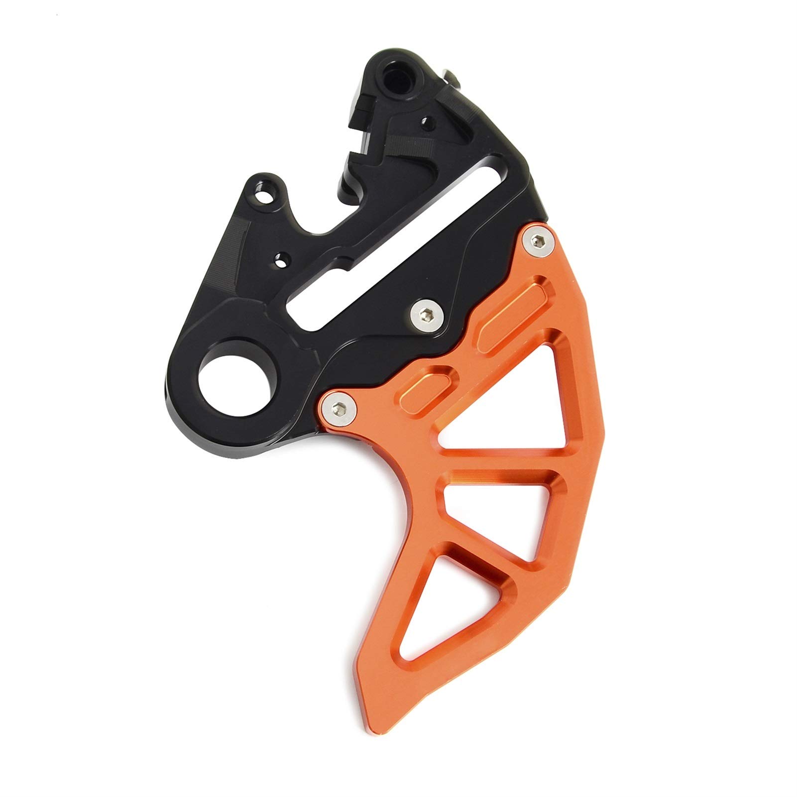 Protector De Disco De Freno Trasero con Soporte De Pinza CNC, for KTM 125, 200, 250, 300, 390, 450, 500, 525, 530, SX, SXF, EXC, EXCF, XCW, XCFW, XC, XCF, 2004-2024(Orange and Black)