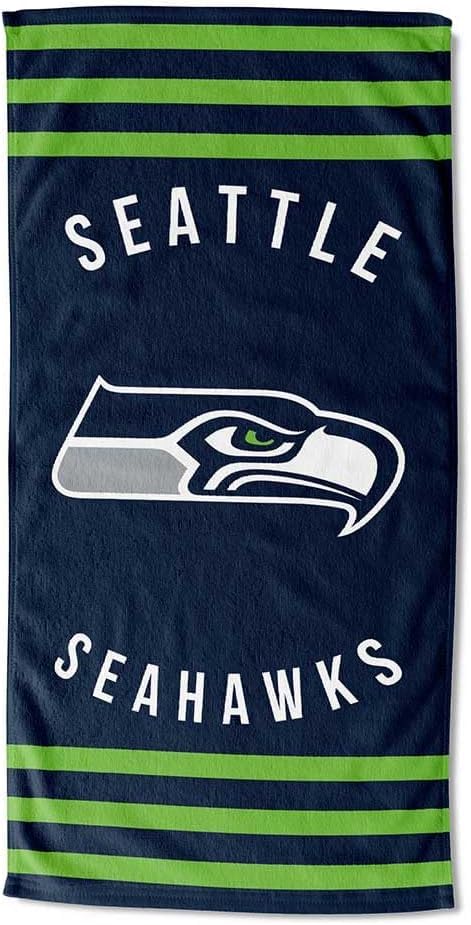 Image of Northwest NFL Seattle Seahawks Unisex-Adult Beach Towel, 30 inch x 60 inch, Stripes (Pack of 6)