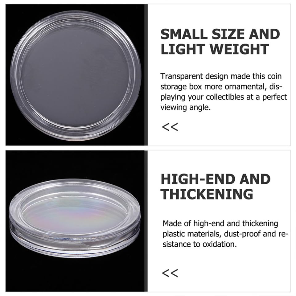 MAGICLULU 100 piezas Cápsulas Transparentes para Monedas miniatura 2